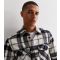 Men's Only & Sons Off White Check Overshirt New Look