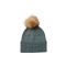 PIECES Dark Green Knit Faux Fur Bobble Hat New Look