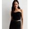 Women's Black Mesh Bandeau Corset Top Cameo Rose New Look