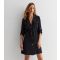 Women's Black 1/2 Sleeve Utility Mini Shirt Dress Cameo Rose New Look