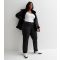 Women's Plus Size Black Cargo Jeans Curves Blue Vanilla New Look