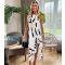 Women's Black and White Frill Midi Dress AX Paris New Look