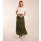 Women's Olive Tiered Maxi Skirt Blue Vanilla New Look