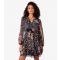 Women's Green Floral Patchwork Chiffon Puff Sleeve Mini Dress Apricot New Look