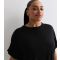 Women's Curve Black Crochet Back Top Blue Vanilla New Look