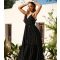 Women's Black Embellished Strappy Tiered Maxi Dress South Beach New Look