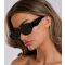South Beach Black Slim Round Sunglasses New Look