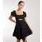Women's Black Puff Sleeve Mini Dress Pink Vanilla New Look