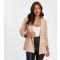 Women's Petite Stone Scuba Crepe Ruched Sleeve Blazer Quiz New Look