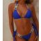 Women's Blue Gem Embellished Tie Side Bikini Bottoms Moda Minx New Look