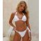 Women's White Gem Embellished Triangle Bikini Top Moda Minx New Look