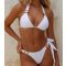 Women's White Gem Embellished Tie Side Bikini Bottoms Moda Minx New Look