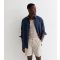Men's Pale Grey Linen-Cotton Stripe Print Drawstring Shorts Only and Sons New Look