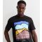 Men's Black Cotton Mojave Print T-Shirt Only and Sons New Look