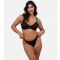 Women's Black Scallop High Leg Bikini Bottoms Peek & Beau New Look