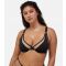 Women's Black Mesh Underwired Bikini Top Wolf & Whistle New Look