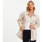 Women's Stone Double Pocket Shacket Quiz New Look