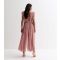 Gini London Pink Ruffle Pleated Jumpsuit New Look