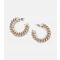 Freedom White Macrame Hoop Earrings Freedom Jewellery New Look