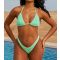 Women's Light Green Textured Brazilian Bikini Bottoms Moda Minx New Look