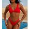 Women's Red Textured Brazilian Bikini Bottoms Moda Minx New Look