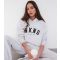 Women's Grey Logo Oversized Hoodie WKNDGIRL New Look