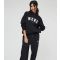 Women's Black Logo Oversized Joggers WKNDGIRL New Look