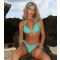 Women's Green Triangle Bikini Top Moda Minx New Look