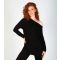 Women's Black One Shoulder Long Sleeve Sweatshirt Pineapple New Look