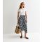 Women's Navy Floral Midi Wrap Skirt Sunshine Soul New Look