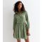 Women's Green Long Sleeved Shirt Dress Sunshine Soul New Look