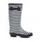 Women's Navy Stripe Wellington Boots Regatta New Look