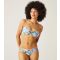 Women's Blue Abstract Floral Aceana III Bikini Top Regatta New Look