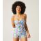 Women's Blue Abstract Floral Aceana III Tankini Top Regatta New Look