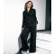 Women's Black Metallic Tweed Wide Leg Trousers Finding Friday New Look