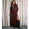 Women's Red Metallic Crepe Floral Print Maxi Skirt Finding Friday New Look