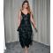 Women's Black Floral Ruffle Trim Maxi Dress Finding Friday New Look