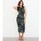 Women's Green Mesh Animal Print Midi Dress WKNDGIRL New Look