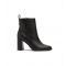 Women's Black Faux Leather Heel Ankle Boots London Rebel New Look