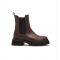 Women's Dark Brown Faux Leather Chelsea Boots London Rebel New Look