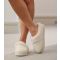 Women's Cream Cable Knit Chunky Mule Slippers Loungeable New Look
