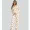 Women's Cream Teddy Bear Print Pyjama Set Loungeable New Look