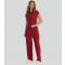 Women's Red Rib Pyjama Set Loungeable New Look