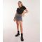 Women's Grey Denim Cargo Mini Skirt Pink Vanilla New Look