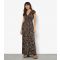 Women's Rust Leaf Print Maxi Smock Dress Apricot New Look