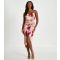 Women's Pink Marble Pattern Ruched Midi Dress Quiz New Look