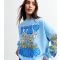 Women's Blue Oversized Stay Grounded Jersey Sweatshirt Skinnydip New Look
