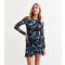 Women's Blue Tie Dye Print Ruffled Mesh Mini Dress New Look