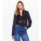 Women's Black Diamanté Embellished Chiffon Shirt New Look