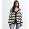 Women's Off White Bobble Stitch Striped Cardigan Sunshine Soul New Look